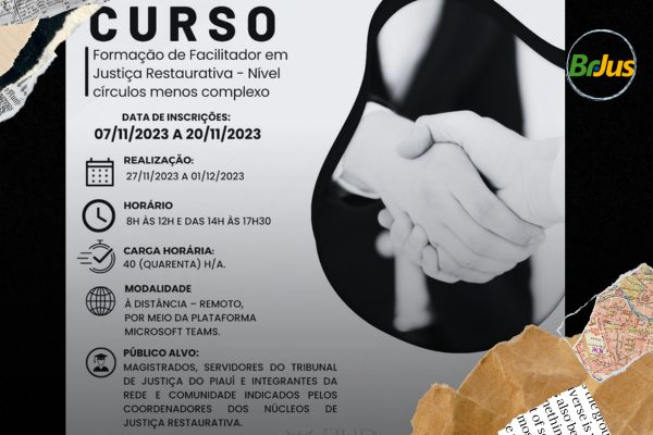 EJUD abre inscrições para curso de formação em justiça restaurativa