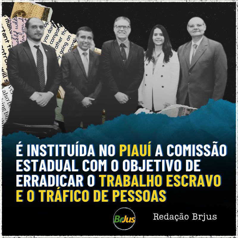 É INSTITUÍDA NO PIAUÍ A COMISSÃO ESTADUAL COM O OBJETIVO DE ERRADICAR O TRABALHO ESCRAVO E O TRÁFICO DE PESSOAS