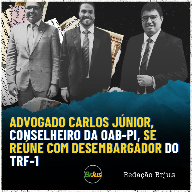 Carlos Júnior, conselheiro da OAB-PI, se reúne com desembargador do TRF-1