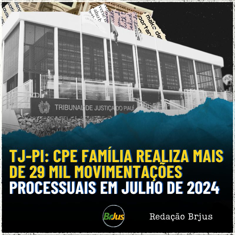 TJ-PI: CPE Família realiza mais de 29 mil movimentações processuais em julho de 2024