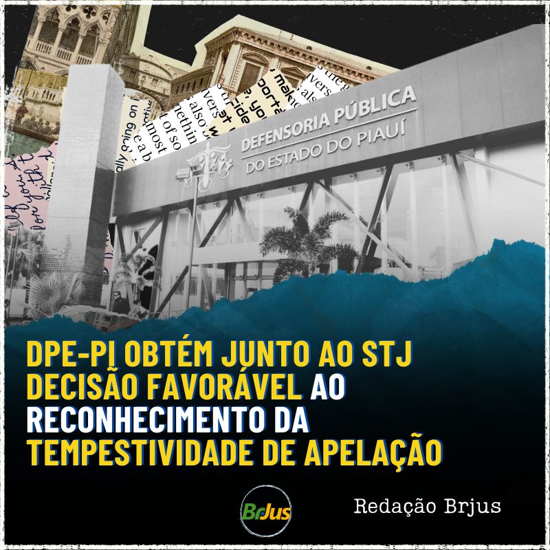 DPE-PI OBTÉM JUNTO AO STJ DECISÃO FAVORÁVEL AO RECONHECIMENTO DA TEMPESTIVIDADE DE RECURSO DE APELAÇÃO 