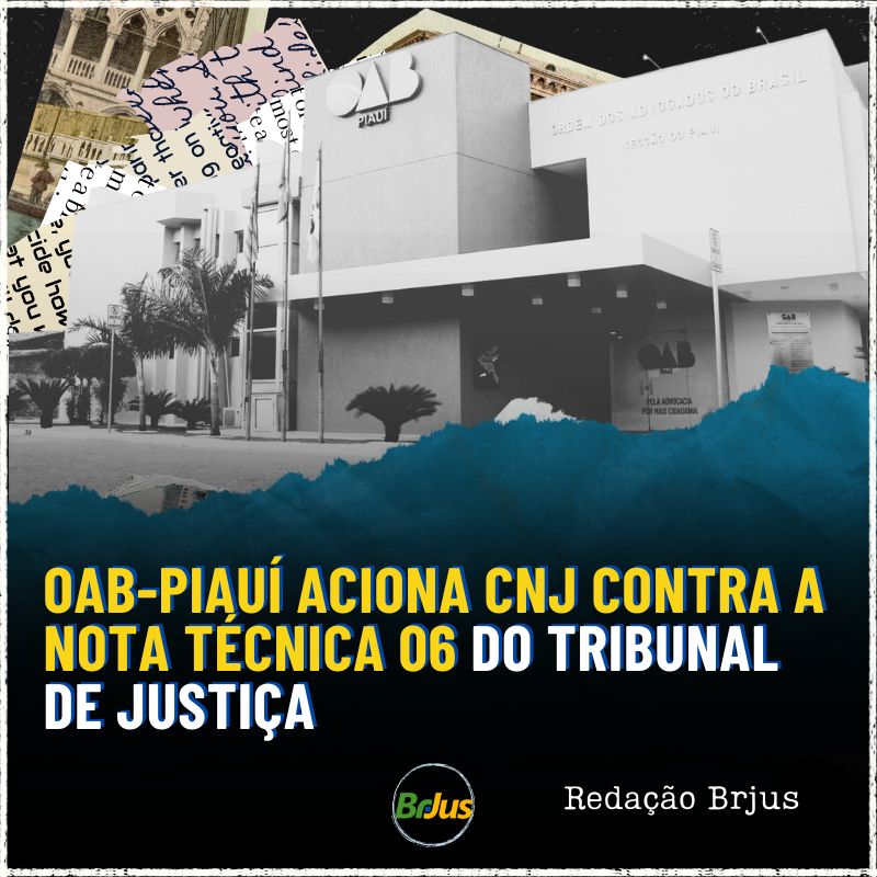 OAB-Piauí aciona CNJ contra a Nota Técnica 06 do Tribunal de Justiça