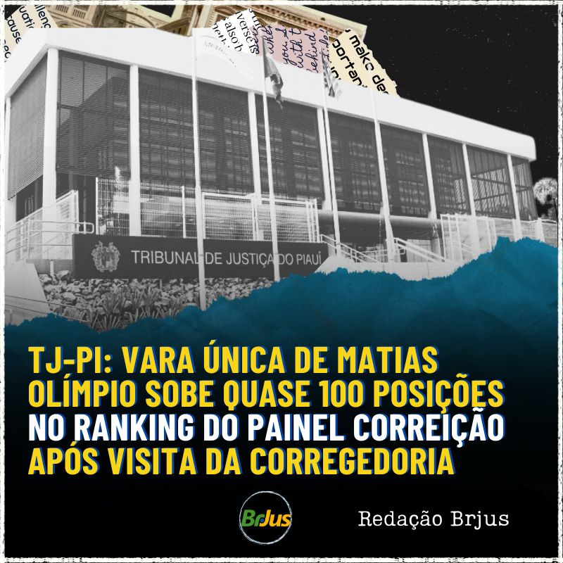 TJ-PI: Vara Única de Matias Olímpio sobe quase 100 posições no ranking do Painel Correição após visita da Corregedoria