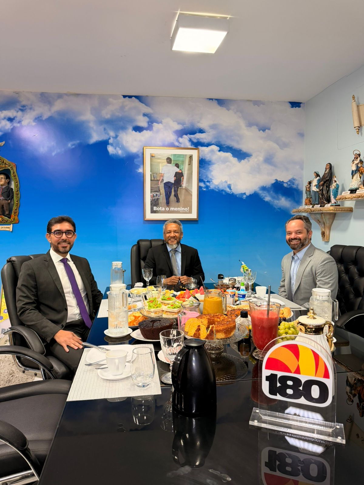 Helder Eugênio recebe o governador Rafael Fonteles, Marcelo Nolleto e Pedro Rocha