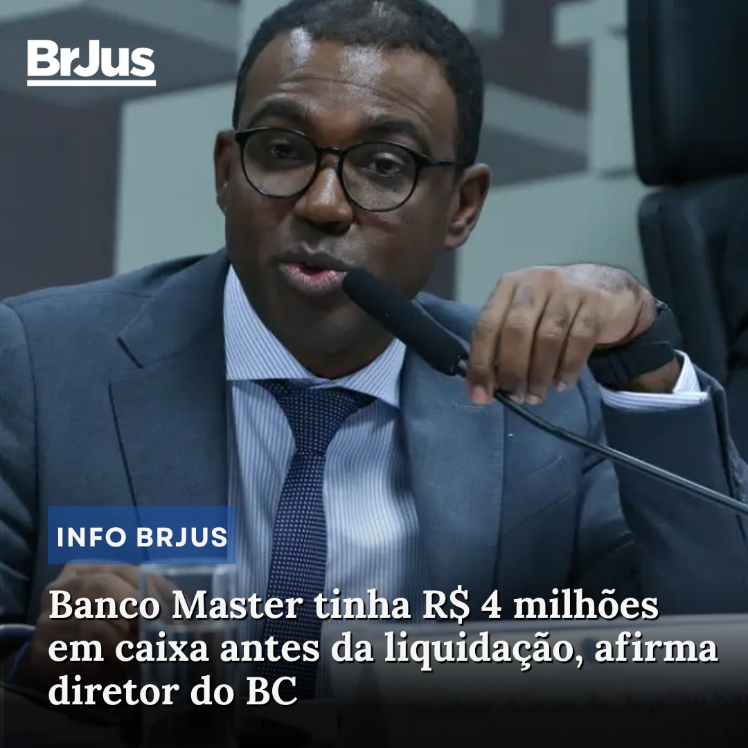 Banco Master tinha R$ 4 milhões em caixa antes da liquidação, afirma diretor do BC