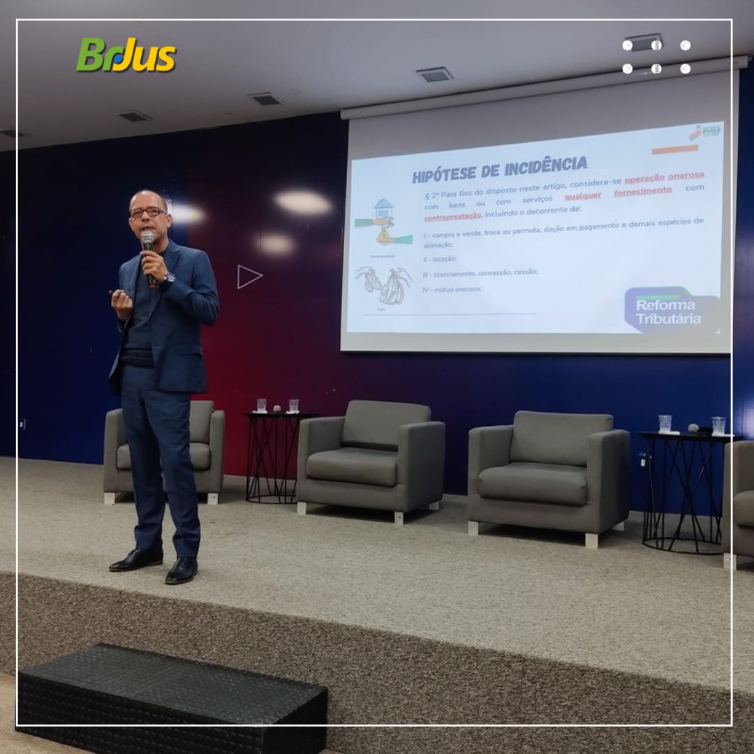 Carlos Gomes, Auditor Fiscal, apresenta fundamentos do IBS durante evento sobre Reforma Tributária