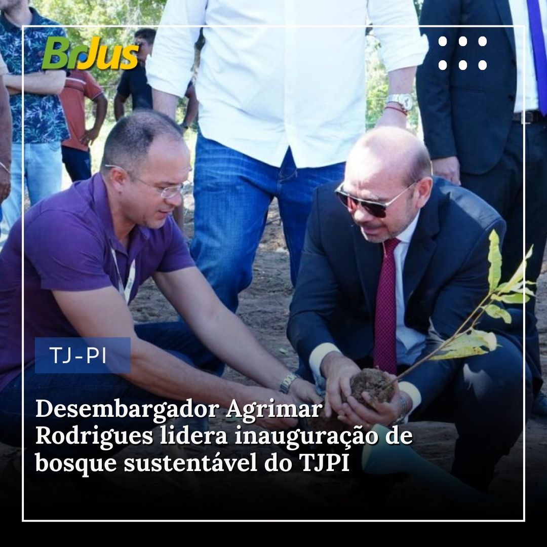 Desembargador Agrimar Rodrigues lidera inauguração de bosque sustentável do TJPI