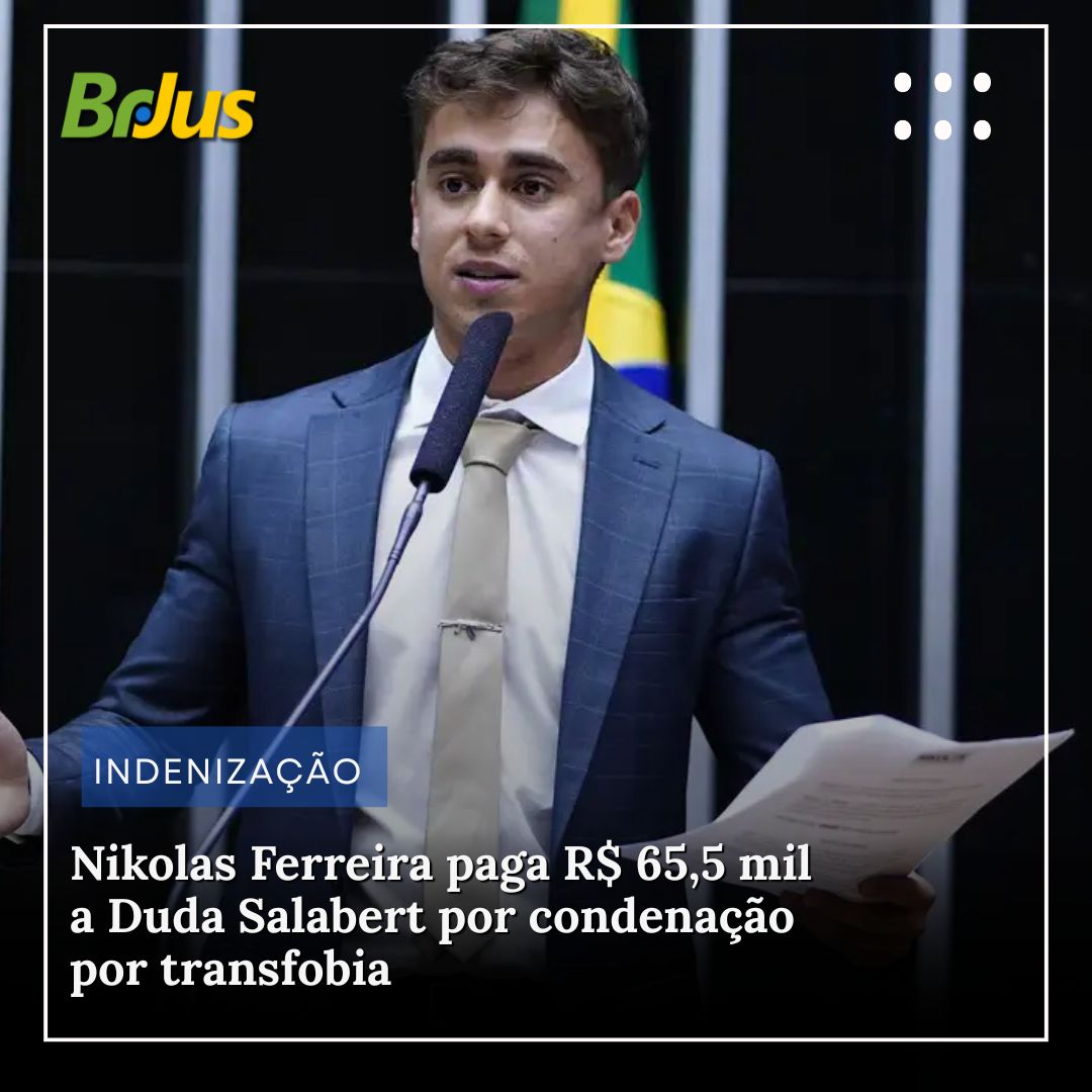 Nikolas Ferreira paga R$ 65,5 mil a Duda Salabert por condenação por transfobia