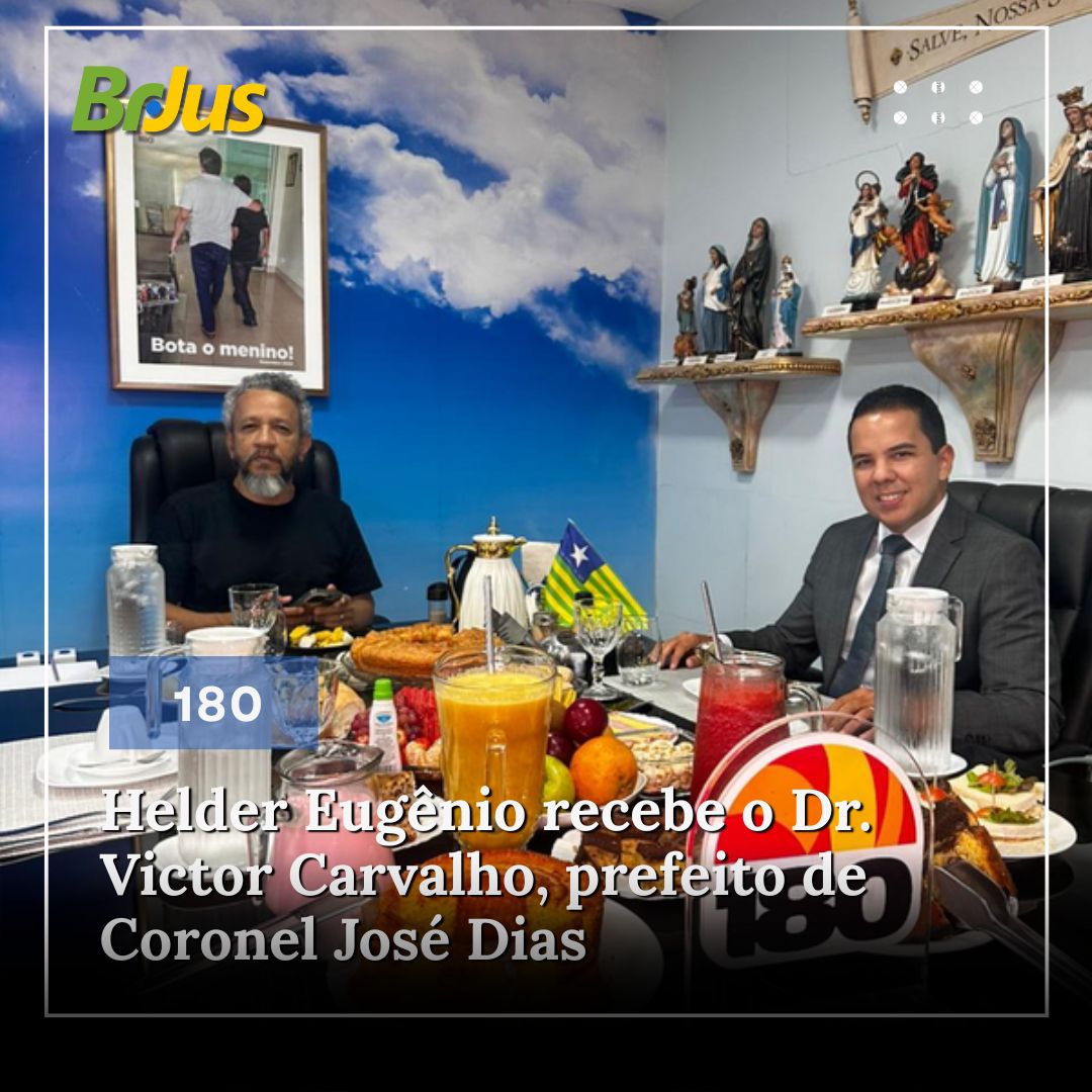 Helder Eugênio recebe o Dr. Victor Carvalho, prefeito de Coronel José Dias